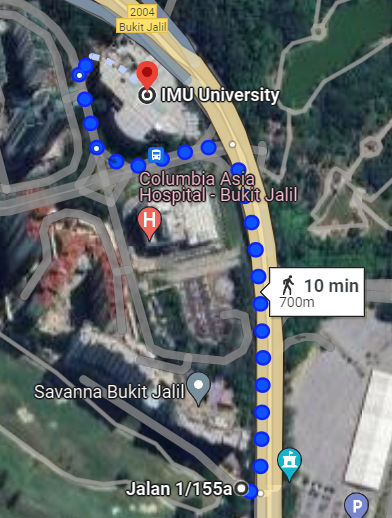 Walking distance to IMU